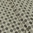 Ткани портьерные ткани - Жаккард Сеневри горохи т.коричневый, беж-золото