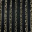 Ткани для декора - Портьерная ткань Нелли полоса вязь фон черный