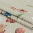 Ткани для римских штор - Декоративная ткань Ярма цветок ириса синий