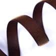 Ткани для декора - Липучка Велкро пришивная жесткая часть коричневая 20мм/25м