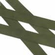 Ткани для декора - Липучка Велкро пришивная жесткая часть цвет темная оливка 50мм/25м