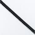 Ткани для декора - Репсова лента с бусинами черная 25 мм