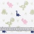 Ткани для пеленок - Ситец 67-ТКЧ детский динозавры