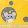 Ткани бязь - Бязь набивная ГОЛД DW детская мышенята желтый