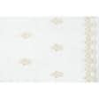 Ткани свадебная ткань - Тюль микросетка вишивка Вензель молочная, св.золото (купон)
