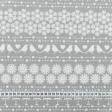 Ткани для скрапбукинга - Декоративная новогодняя ткань Снежинки, фон серый СТОК
