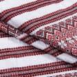Ткани для декора - Супергобелен Украинская вышивка-2 цвет красный, черный