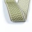 Ткани фурнитура для декора - Тесьма Трейп зиг-заг оливковый фон крем 50 мм