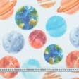 Ткани для сорочек и пижам - Коттон Солнечная система, фон белый