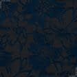 Тканини вижиг (деворе) - Платтяна Лорена квіти сині на чорному