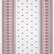 Ткани horeca - Ткань скатертная рогожка орнамент маки фон белый