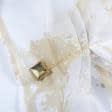 Тканини для декору - Магнітний підхват Квадрат на тасьмі мокре золото 35Х35мм.
