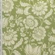 Ткани все ткани - Декоративная ткань Саймул Бакстон цветы большие фон зеленый