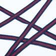 Ткани для декора - Декоративная киперная лента елочка сине-красная 15 мм