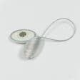 Ткани фурнитура для декора - Магнитный подхват овал матовое серебро 55*35 мм на тросике (1 шт)