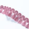 Ткани для одежды - Бахрома кисточки Кира блеск  т.розовый 30 мм (25м)