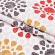 Ткани этно ткани - Декоративная ткань панама Лорас красный, т.серый, карамель