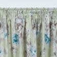 Ткани шторы - Штора лонета Айрейт цветы крупные синий фон олива 150/270 см (131190)