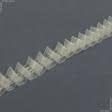Ткани фурнитура для декора - Тесьма шторная Равномерная направленная складка прозрачная КС-1:2 20мм±0.5мм/100м (аналог161106)