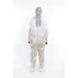 Ткани защитные костюмы - Защитный комбинезон с капюшоном одноразовый  ламинированый спанбонд (герметизация швов ультразвуком) М