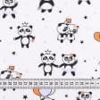 Ткани для сорочек и пижам - Фланель детская белоземельная панды
