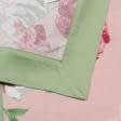 Тканини скатертини - Скатертина квіти рожевий / салатовий 157х170 см