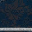 Тканини вижиг (деворе) - Платтяна Лорена квіти сині на чорному
