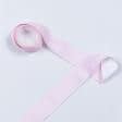 Ткани для одежды - Репсовая лента Тера полоса мелкая белая, розовая 33 мм