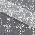 Ткани для декора - Тюль вышивка Радмира молочный с блеском