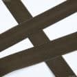 Ткани для декора - Липучка Велкро пришивная мягкая часть коричнево-зеленая 80мм/25м