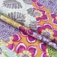 Ткани для декора - Декоративная ткань панама Хеви печворк лазурь,фиолет,фуксия