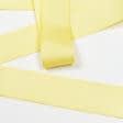 Ткани тесьма - Репсовая лента Грогрен  цвет св.лимон 30 мм