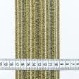 Ткани фурнитура для декора - Тесьма Плейт полоска оливка , фисташка, т. серый люрекс золото 77мм (25м)