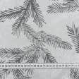 Ткани для декора - Жаккард Ларицио ветки т.серый, люрекс серебро