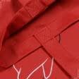 Ткани экосумка - Экосумка TaKa Sumka  саржа красная  «Любов для кожного»  (ручка 70 см)