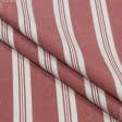 Ткани для рукоделия - Декоративная ткань Рустикана полоса широкая цвет вишня