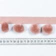 Ткани тесьма - Тесьма репсовая с помпонами Ирма розовая 20 мм
