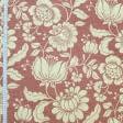 Ткани для римских штор - Декоративная ткань Саймул Бакстон цветы большие фон красный