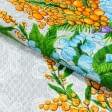 Ткани для столового белья - Ткань скатертная рогожка весение цветы