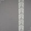 Ткани для рукоделия - Тюль кружево Тельма серебро купон