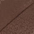 Ткани жаккард - Плательная Мотик жаккард коричневая