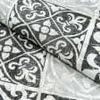 Ткани для слюнявчиков - Ткань с акриловой пропиткой Маракеш серый, черный