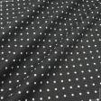 Ткани для рукоделия - Декоративная ткань Севилла горох черный