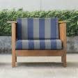Тканини для безкаркасних крісел - Дралон смуга BAMBI колір сірий, синій