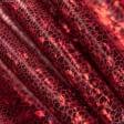 Ткани для рукоделия - Трикотаж голограмма чешуя красный