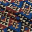 Ткани для декора - Гобелен  Орнамент -123 цвет синий,бордо,черный,горчица