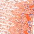 Тканини для дитячого одягу - Батист віскозний принт купон помаранчевий
