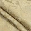 Тканини для декору - Портьєрна тканина Ревю фон беж-золото
