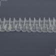 Ткани для декора - Тесьма шторная Вафелька с петлей на трубу прозрачная КС-1:2 100мм±0.5мм/50м