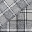 Тканини рогожка - Декоративна тканина Екос клітинка сіра